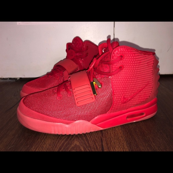 Yeezy Red October Authentic 2014 Nike Air Kanye Size 8 Sneakers Shoes - Picture 9 of 15